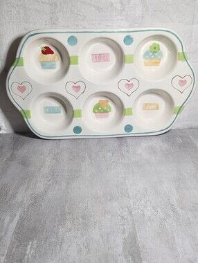 vintage Boston Warehouse ceramic muffin or cupcake Pan